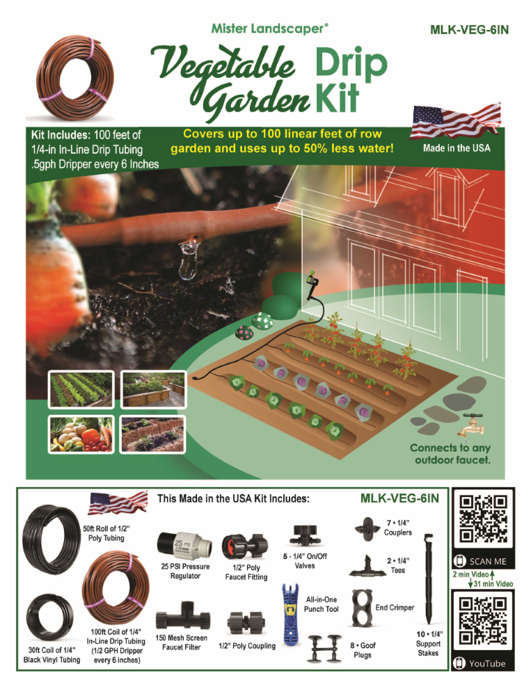 Picture of Vegetable Garden Drip Kit-6 in Spacing